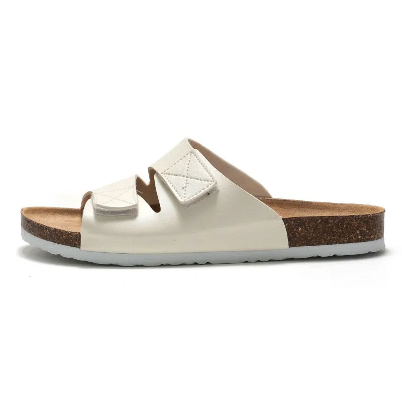 Pre Order:  Velcro Strap Leather Beach Sandals