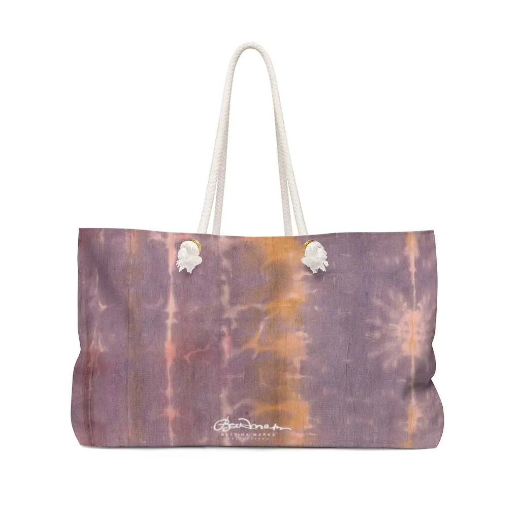 Purple Sunset Tie Dye Weekender Bag