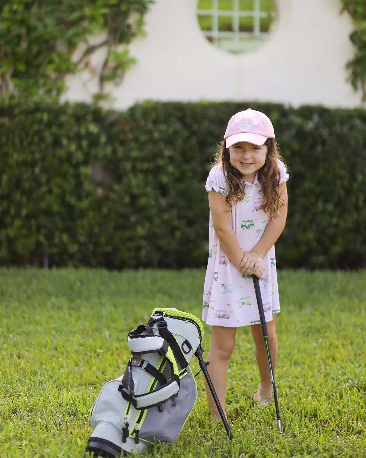 Rainbow Golf Cart Bow Baseball Hat