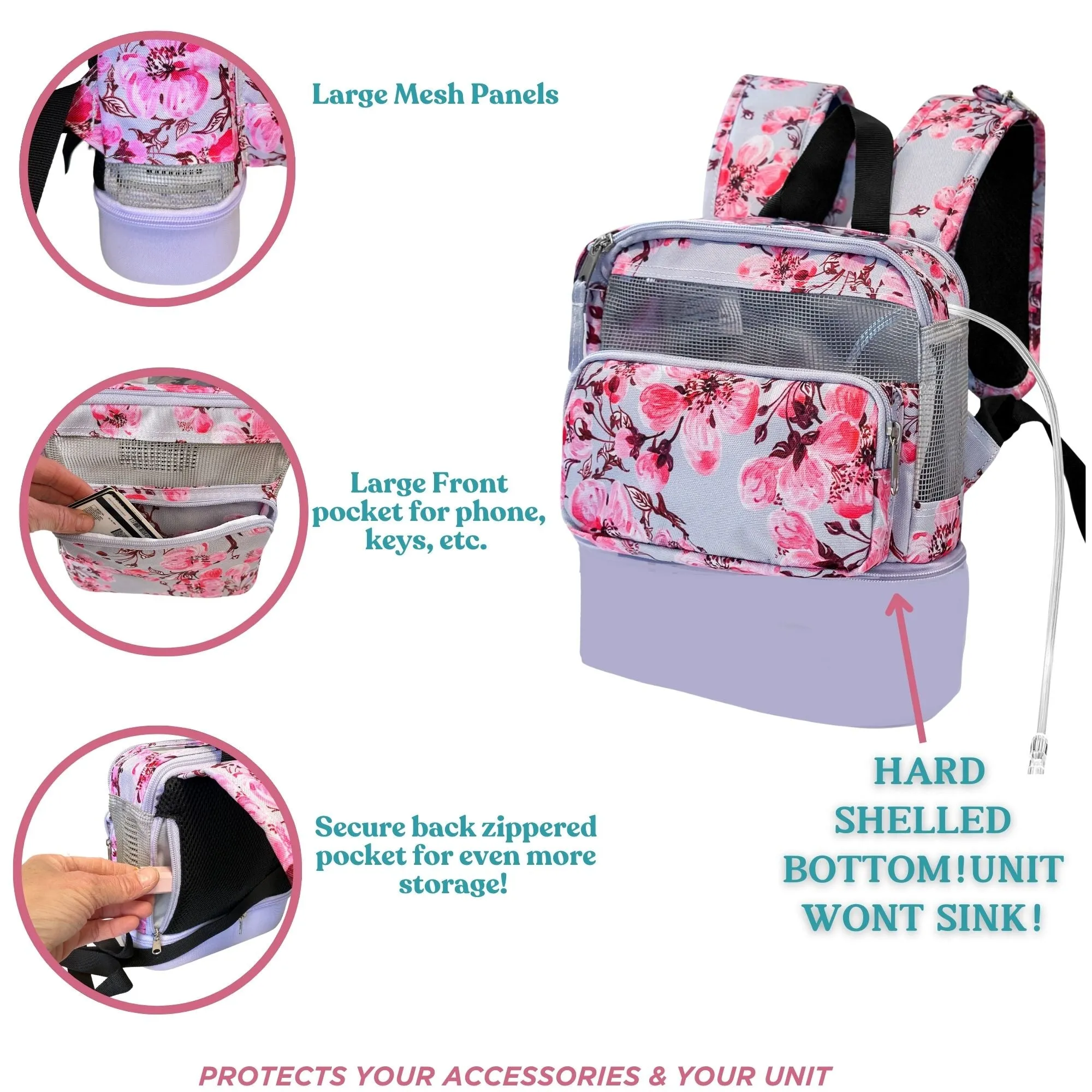 Rhythm Healthcare P2 Lightweight Backpack w/room for P2 accessories - Floral