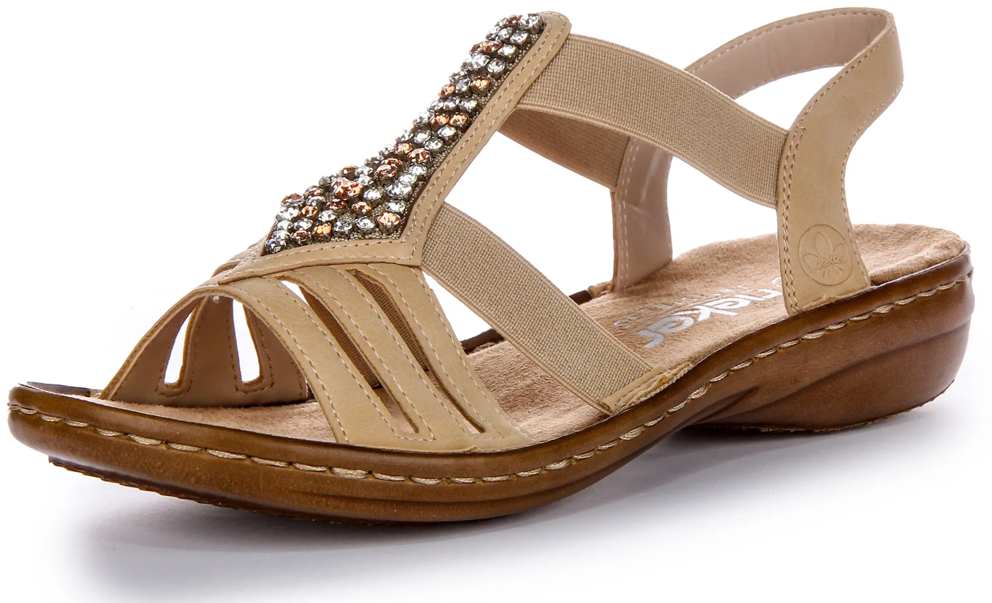 Rieker 60803-20 Sandal In Beige For Women