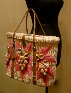 Roth & Madge Vintage Mexican Style Beach Tote Handbag