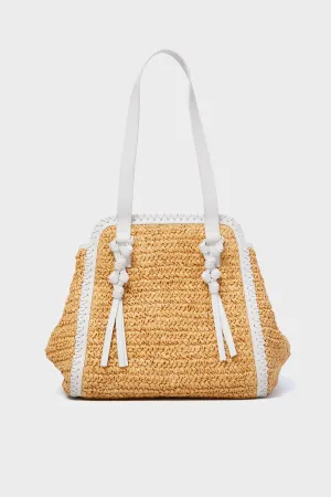 Sand White Irina Large Satchel