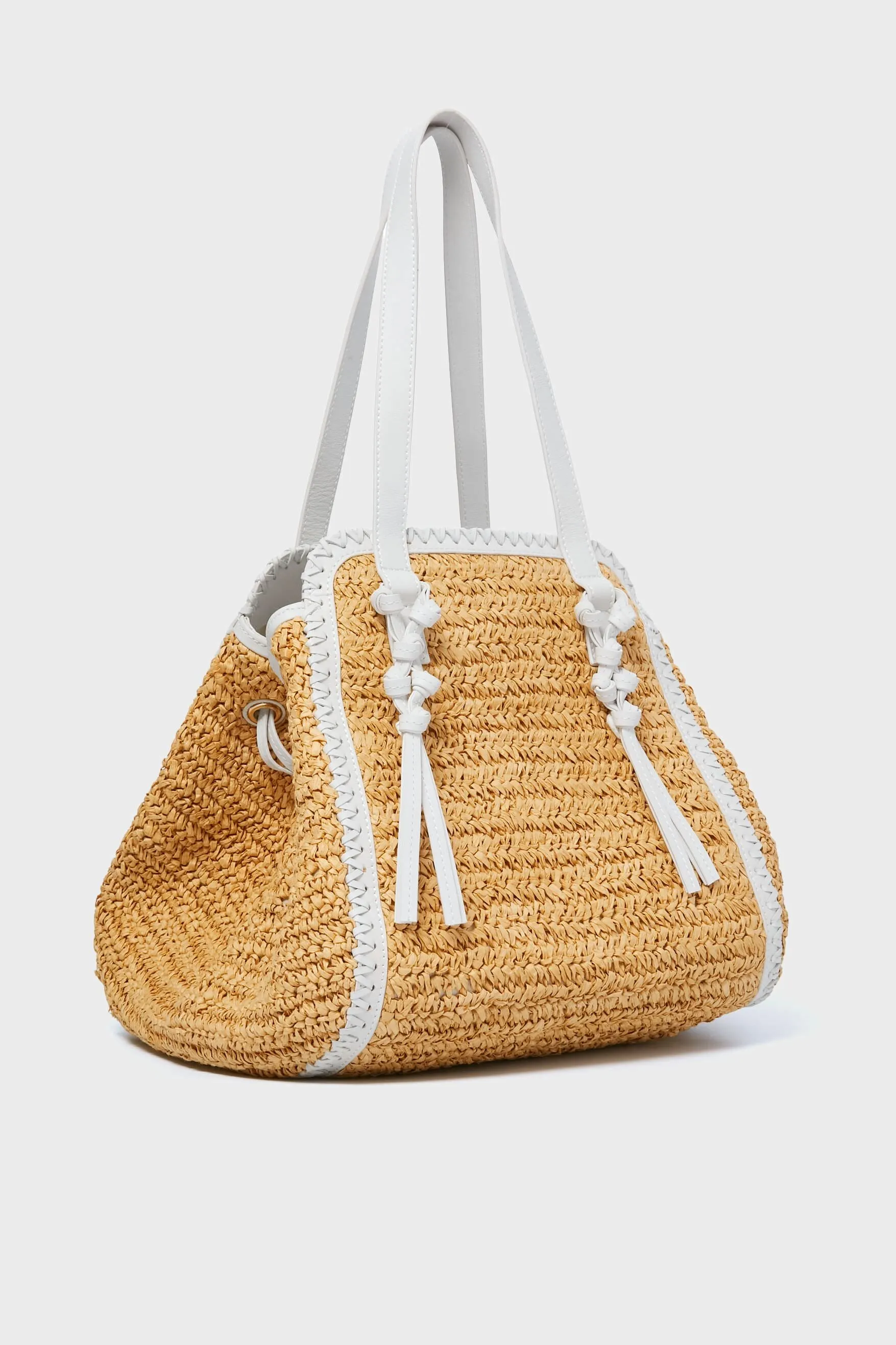 Sand White Irina Large Satchel