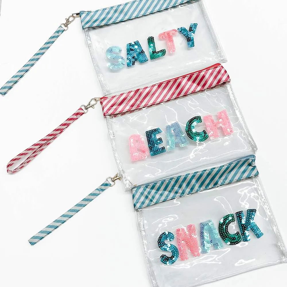 Sequin Sparkler Clear Pouch - Snack