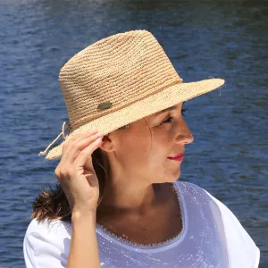 Sundaise Callie Raffia Fedora - Natural