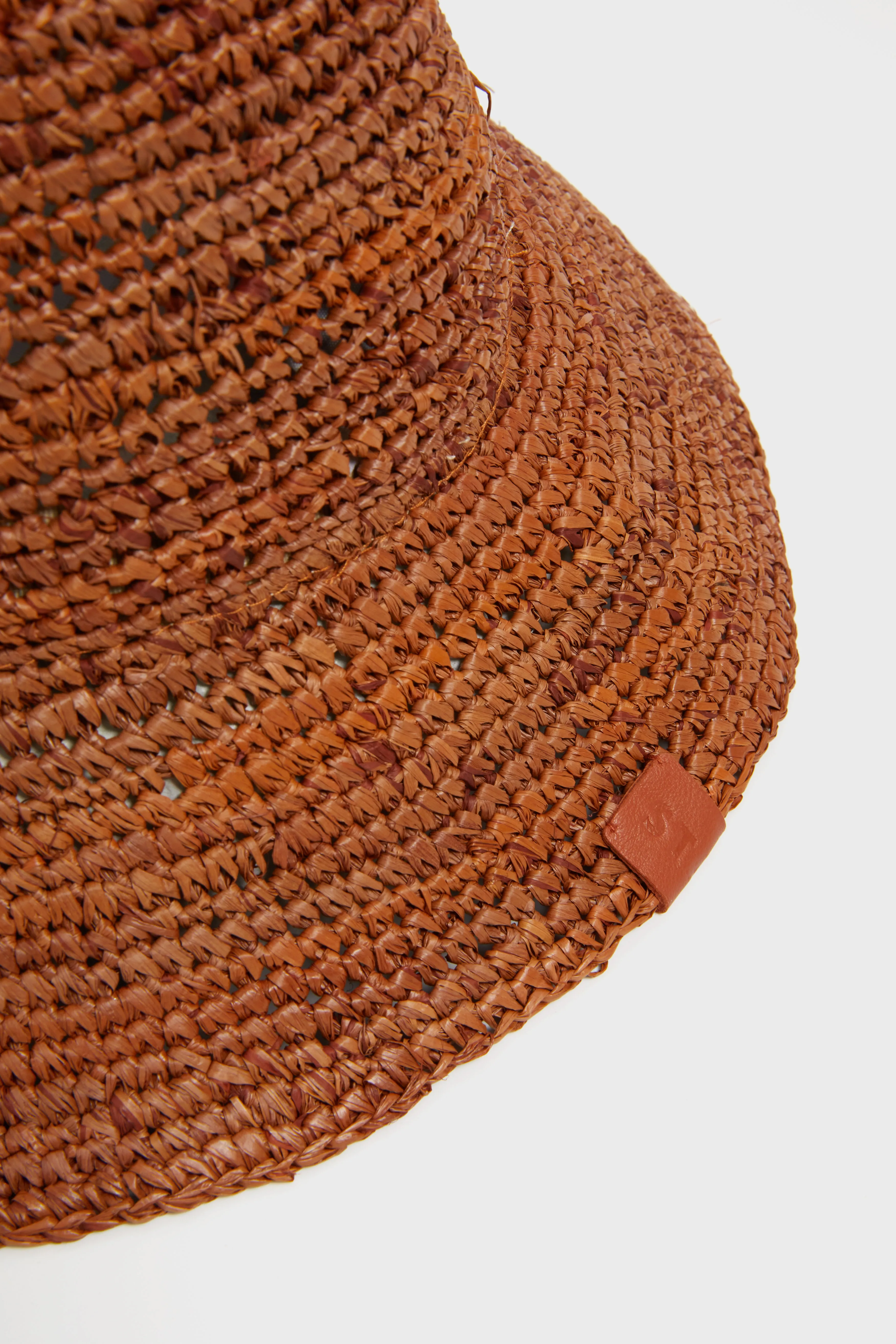 Tan Raffia Bucket Hat