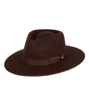 Tara Womens Mid Brim Fedora Chocolate