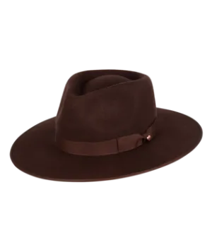 Tara Womens Mid Brim Fedora Chocolate