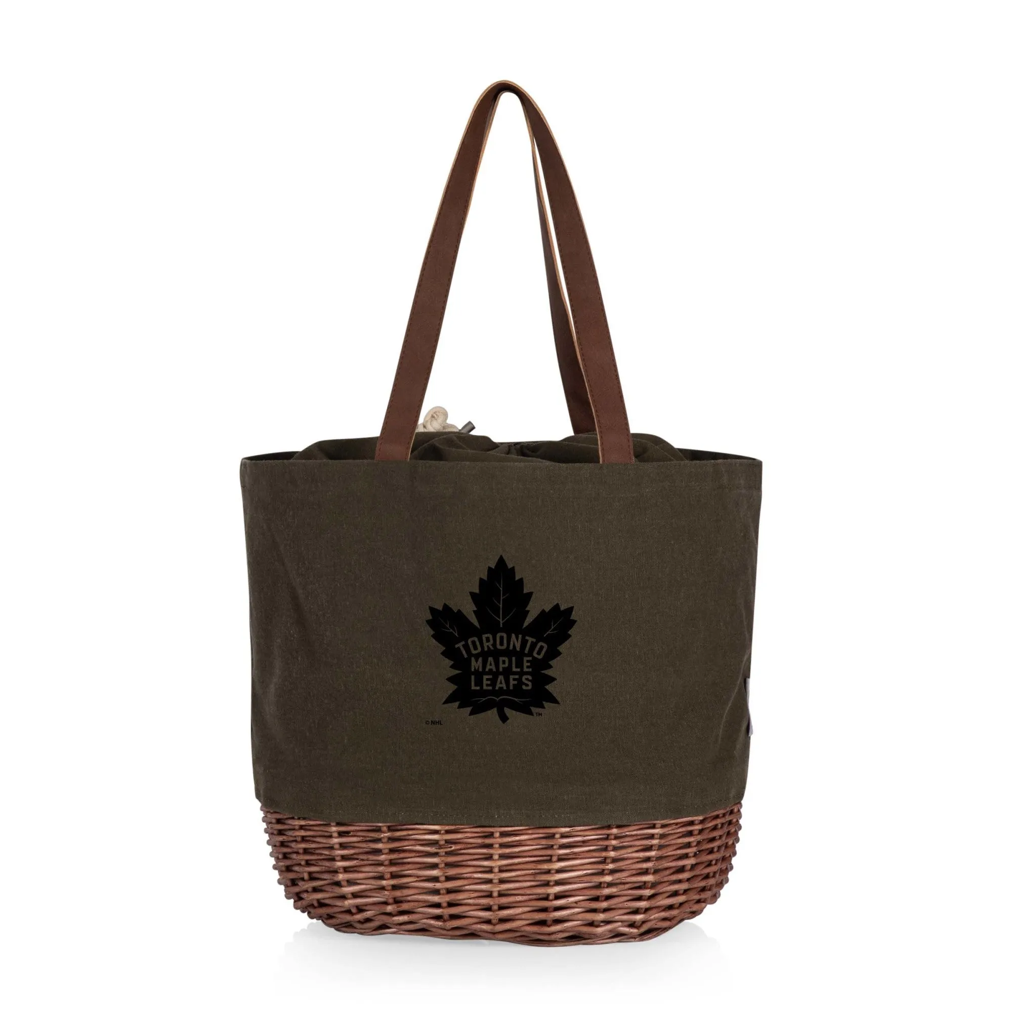 Toronto Maple Leafs - Coronado Canvas and Willow Basket Tote