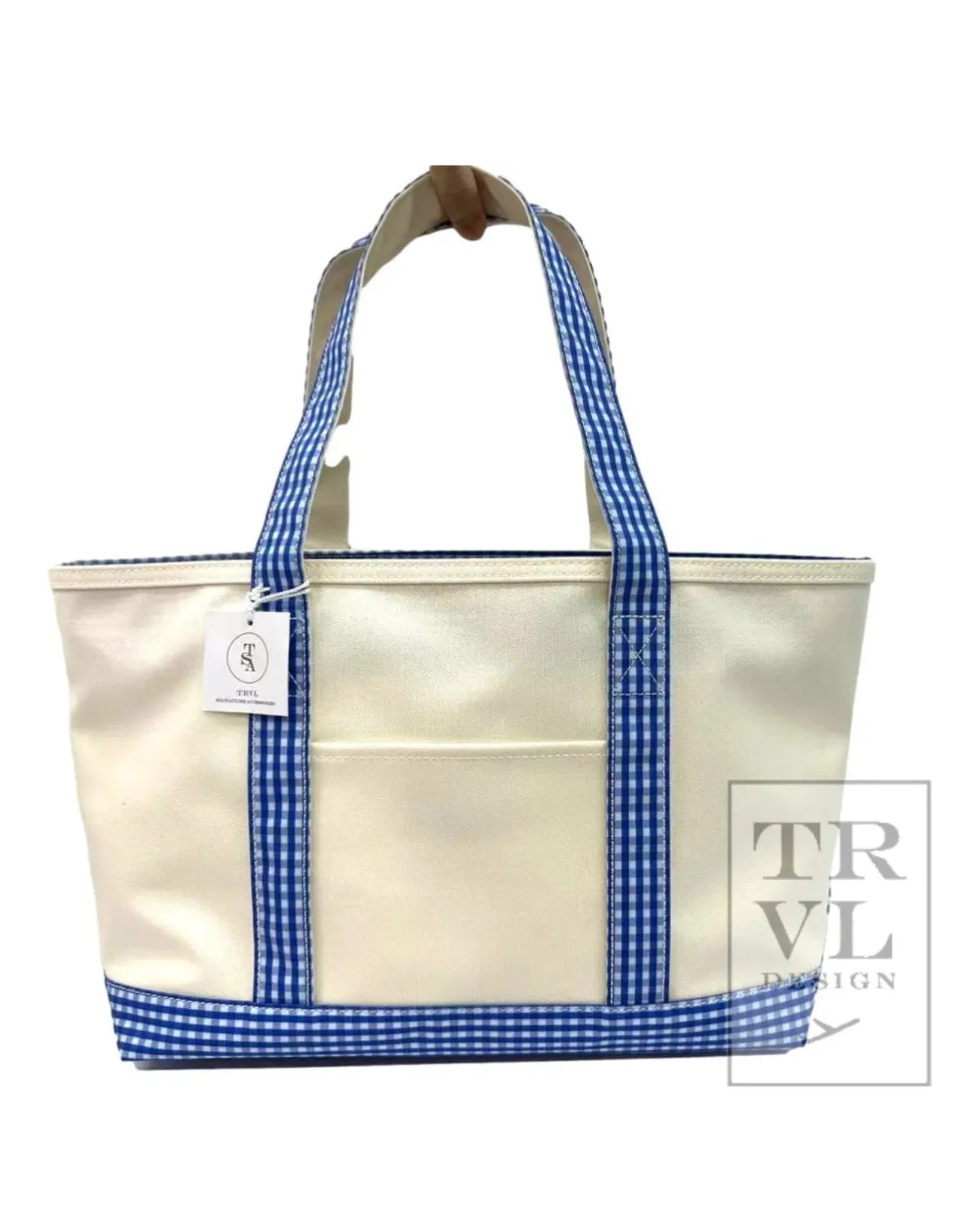 TRVL Gingham Medium  Tote