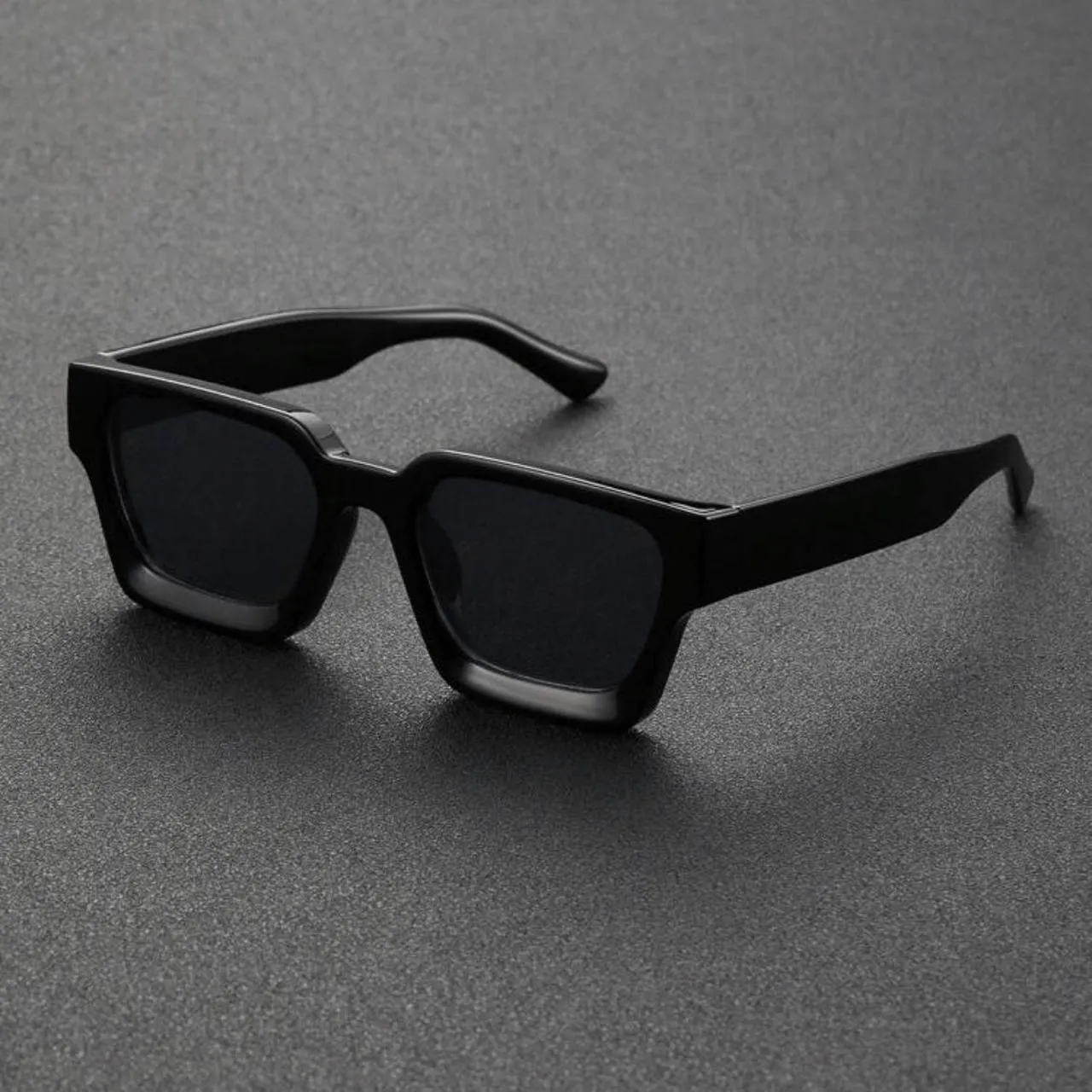 Urban Edge Rectangular Sunglasses - Black