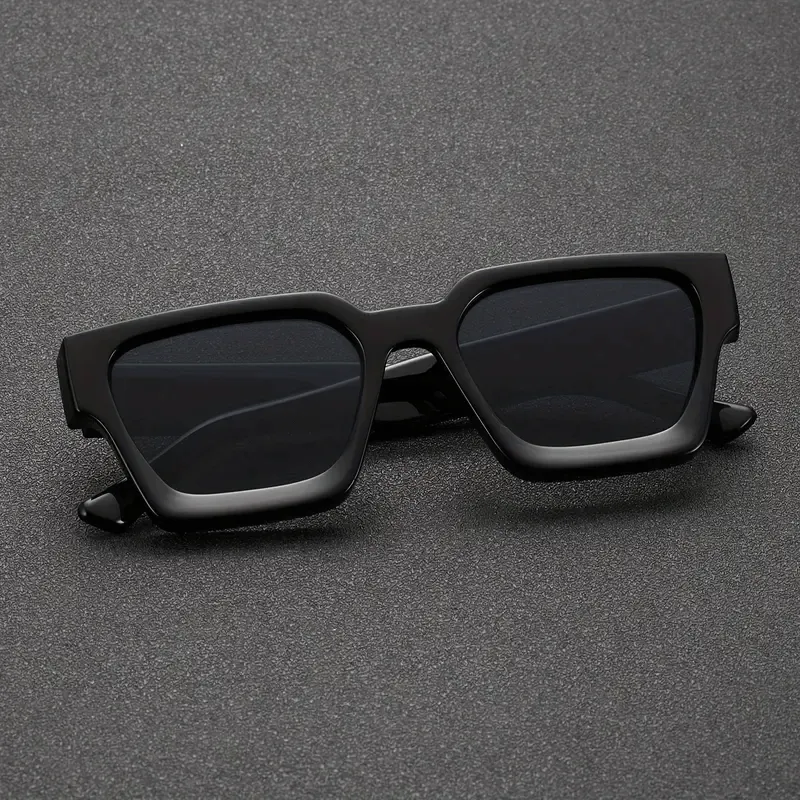 Urban Edge Rectangular Sunglasses - Black