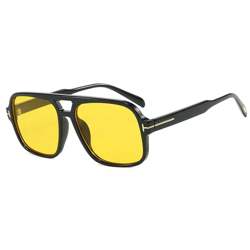 VAIGE Oversized Square Sunglasses with Double Bridges, UV400 Protection, Plastic Frame and Lenses, 60mm Wide and 53mm High