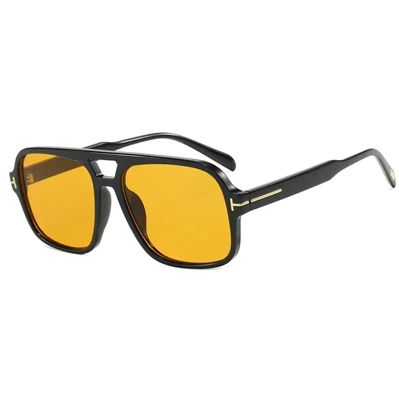 VAIGE Oversized Square Sunglasses with Double Bridges, UV400 Protection, Plastic Frame and Lenses, 60mm Wide and 53mm High