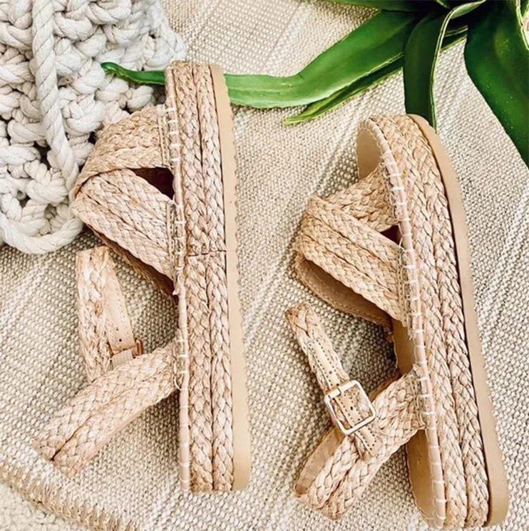 Wendy Beach Platform Espadrilles Sandals