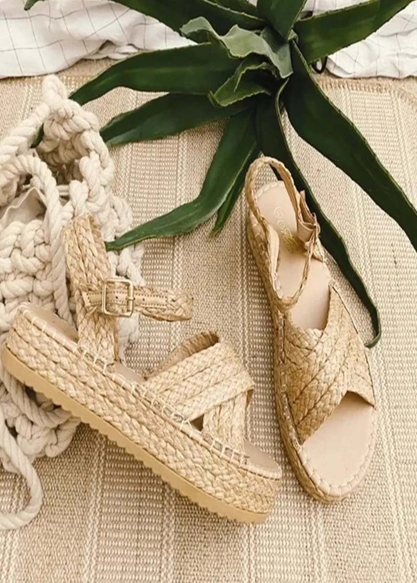 Wendy Beach Platform Espadrilles Sandals