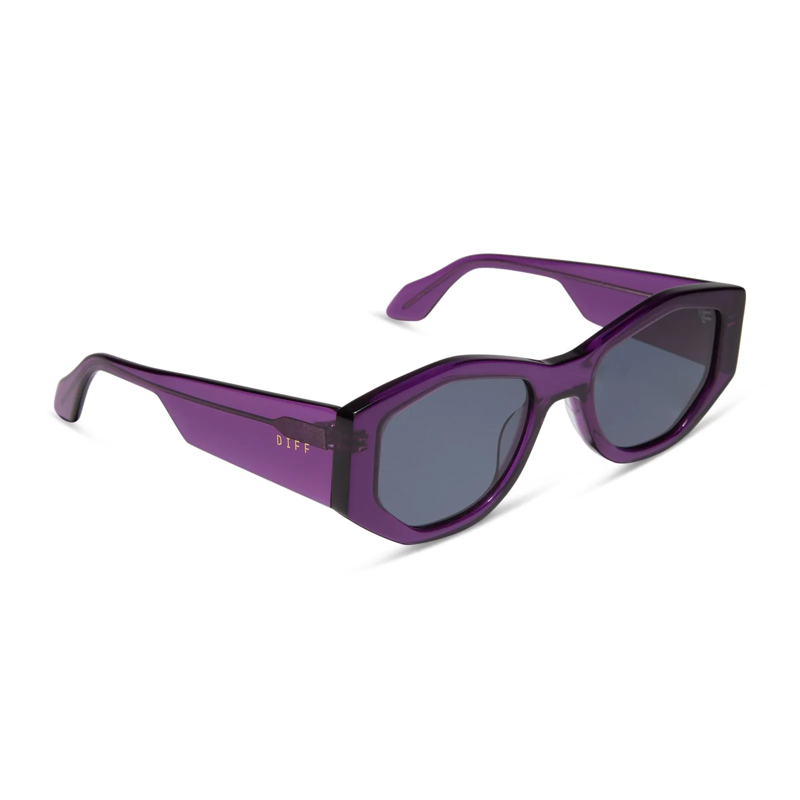 ZOE - POSH PURPLE CRYSTAL   GREY SUNGLASSES