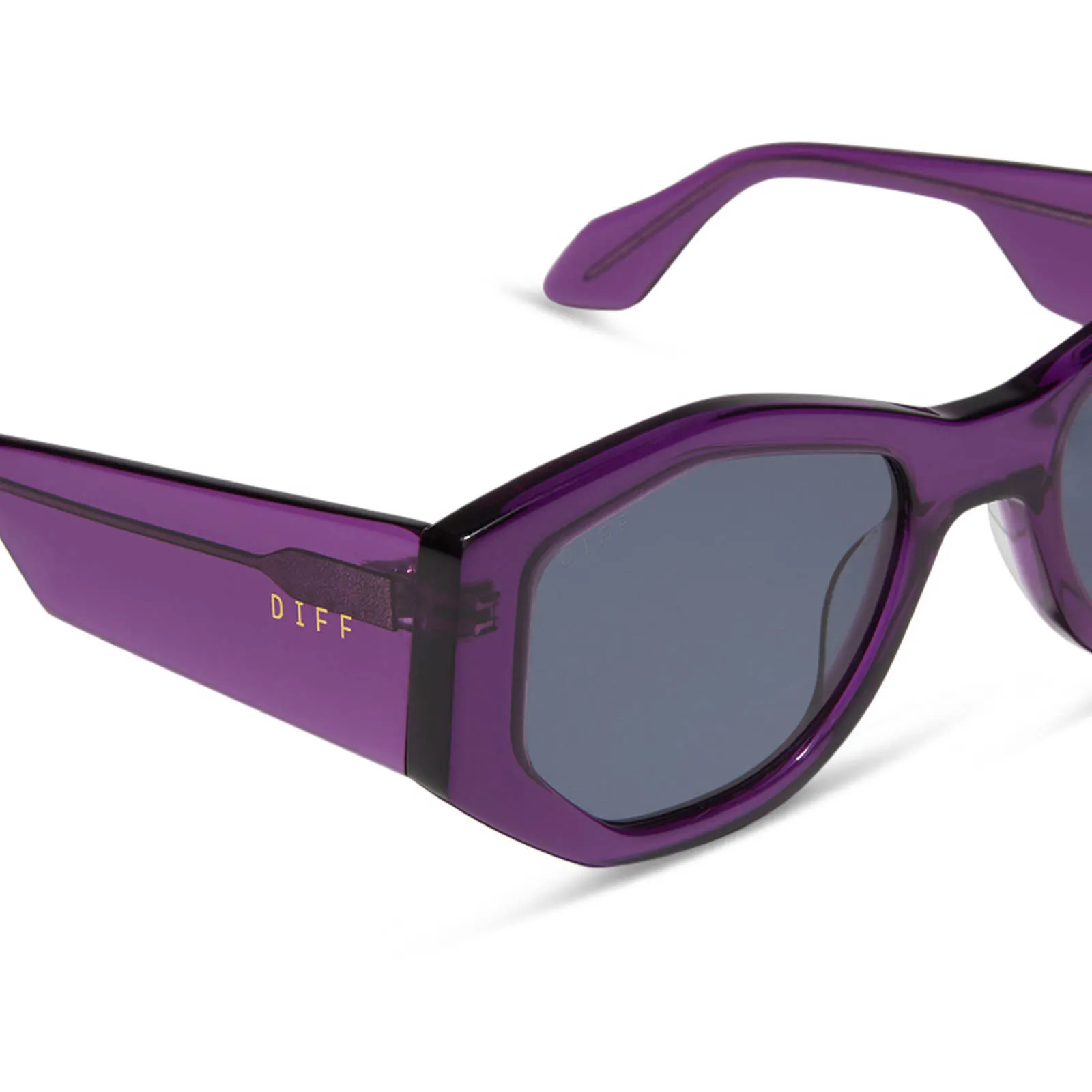 ZOE - POSH PURPLE CRYSTAL   GREY SUNGLASSES